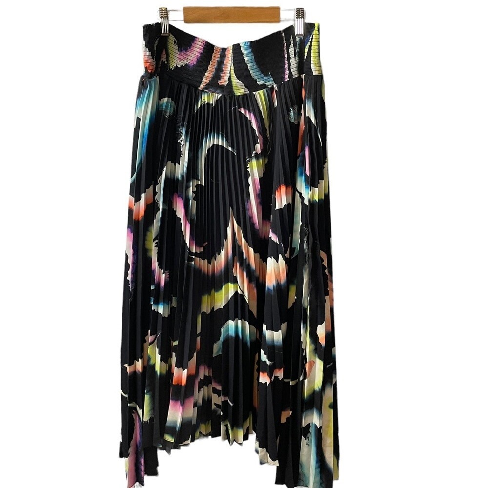 A.L.C. Sonali Abstract Print Pleated Midi Skirt Size 22 NWT